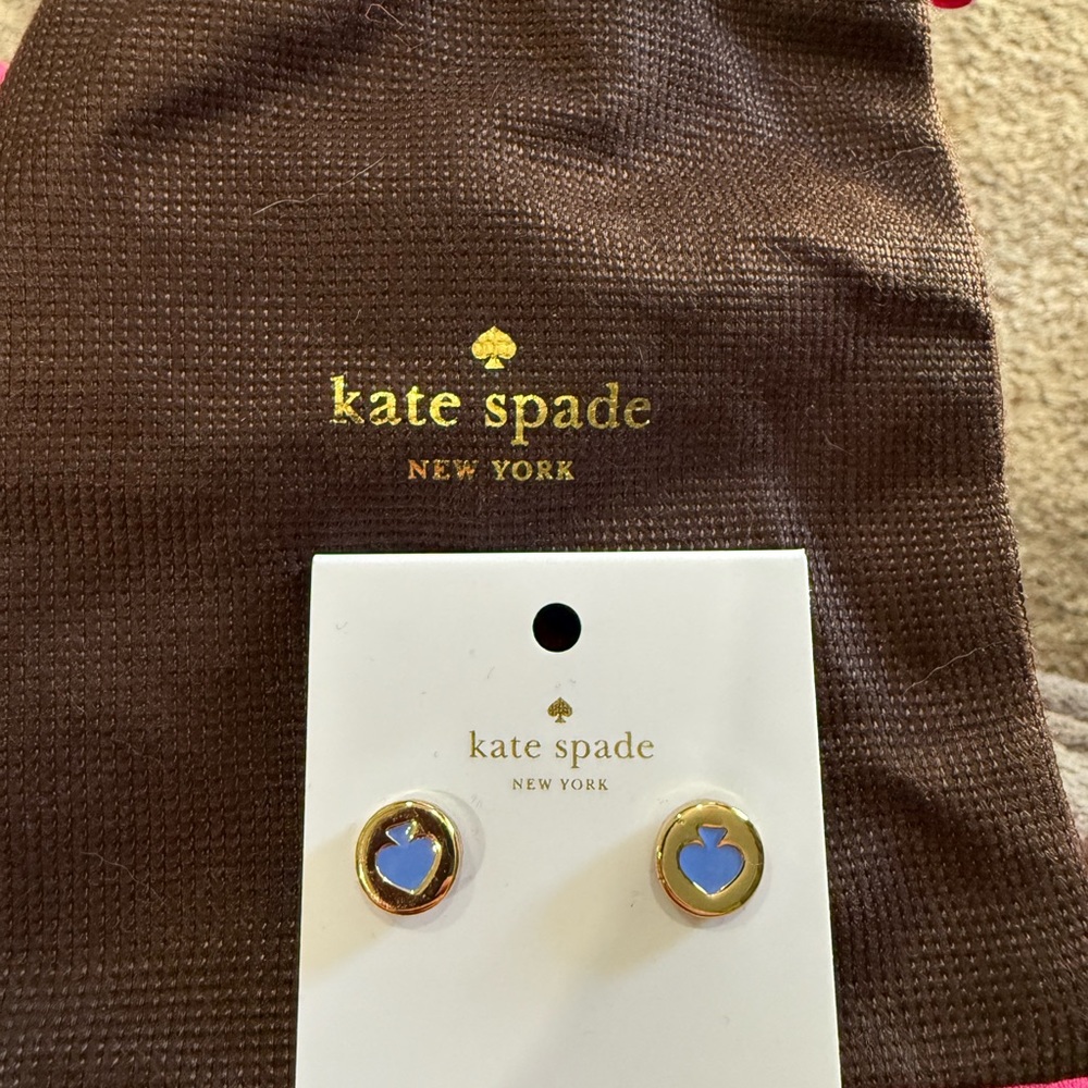 Kate Spade Gold and Blue Earrings